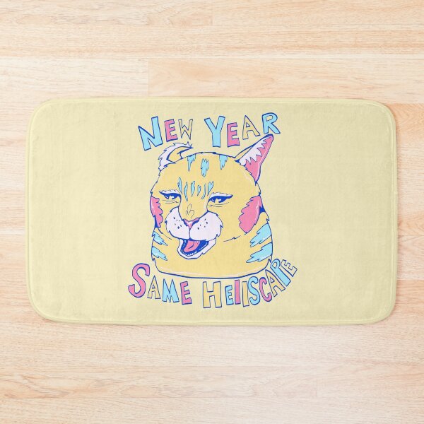 Item preview, new year same hellscape- happy new year cat art designed and sold by crestfallenmermaid.