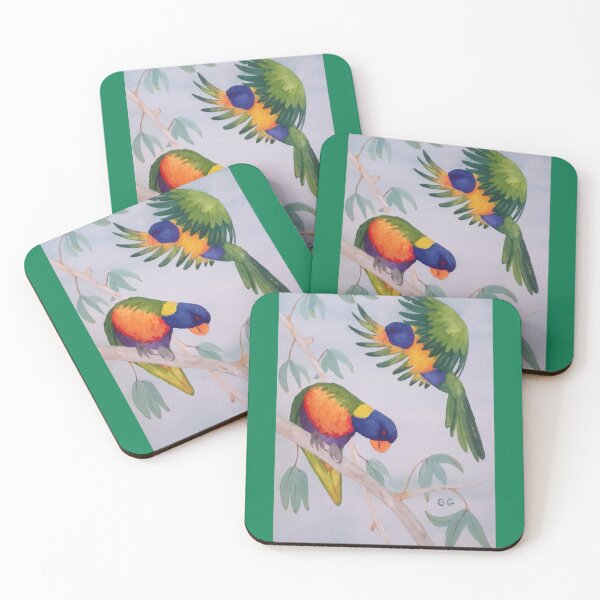 Item preview, A Pair of Australian Rainbow Lorikeets designed and sold by Garry Greenwood.
