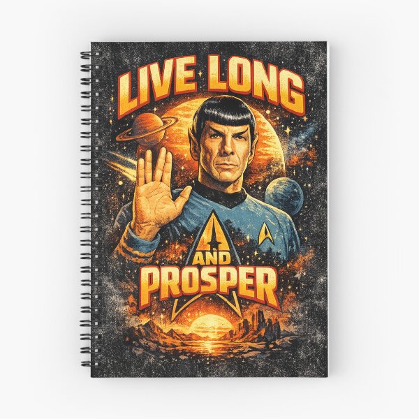 Item preview, Spock Live Long and Prosper - Vulcan Salute – Retro Star Trek Vulcan Salute Space Art designed and sold by Kate1art.