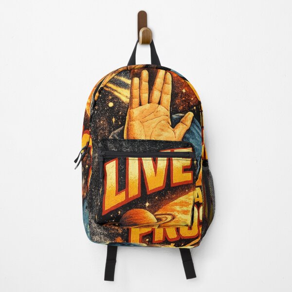 Item preview, Spock Live Long and Prosper - Vulcan Salute – Retro Star Trek Vulcan Salute Space Art designed and sold by Kate1art.