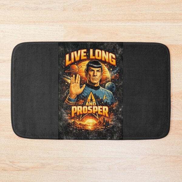 Item preview, Spock Live Long and Prosper - Vulcan Salute – Retro Star Trek Vulcan Salute Space Art designed and sold by Kate1art.
