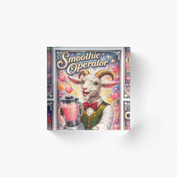 Item preview, Goat With Smoothies Humor Smoothie Operator designed and sold by VFWChuck.