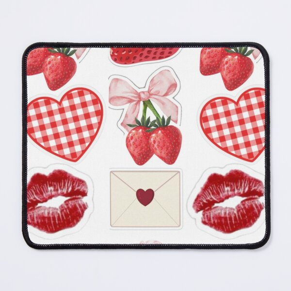 Item preview, Vintage Coquette Strawberry and Red Lips Sticker Pack designed and sold by Camistudios.