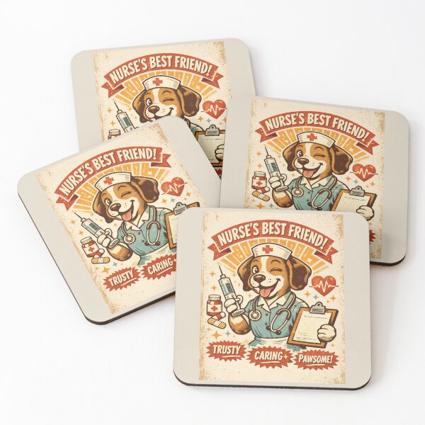 Item preview, Retro Nurse Dog - Vintage Pawsome Medical Puppy Design designed and sold by Nature's Palette.