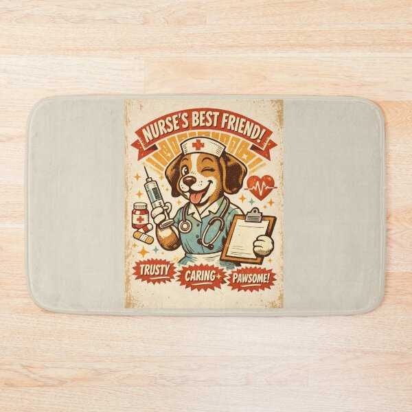 Item preview, Retro Nurse Dog - Vintage Pawsome Medical Puppy Design designed and sold by Nature's Palette.