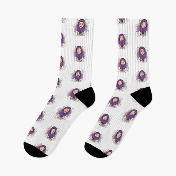 Item preview, Cute Hijabi Gamer Girl – Cozy Gaming Art with Stars designed and sold by yadine.