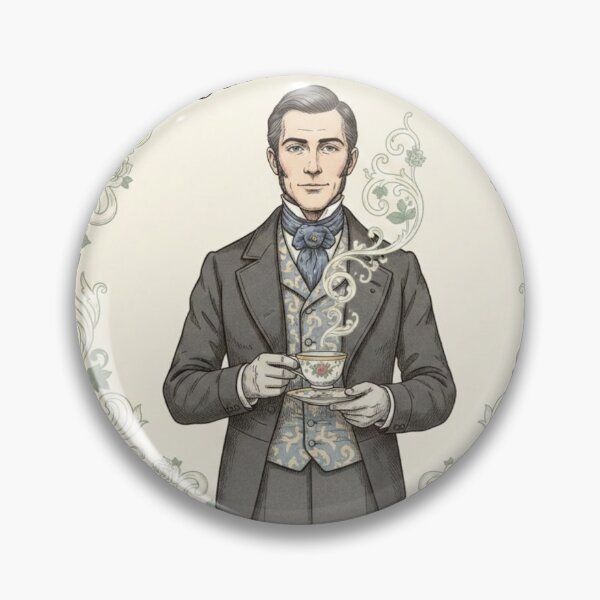Item preview, English Gentleman Tea Humor Vintage Aesthetic Design designed and sold by MAGICKEY2024.