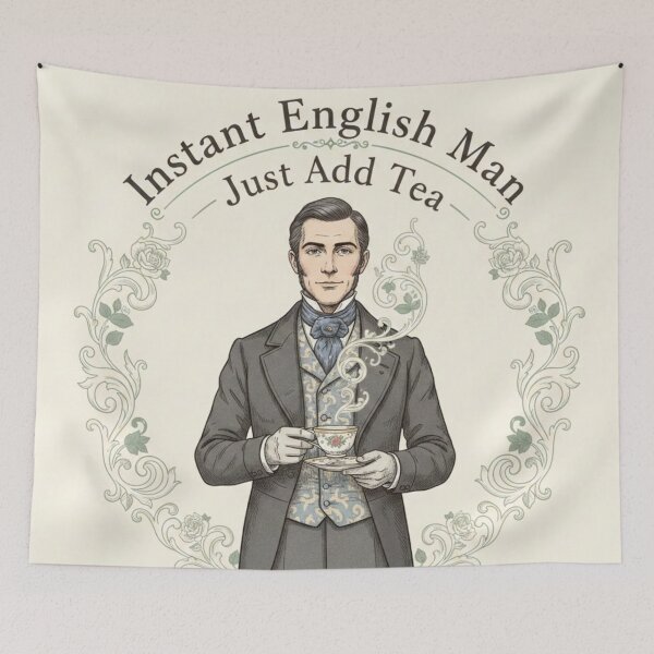 Item preview, English Gentleman Tea Humor Vintage Aesthetic Design designed and sold by MAGICKEY2024.