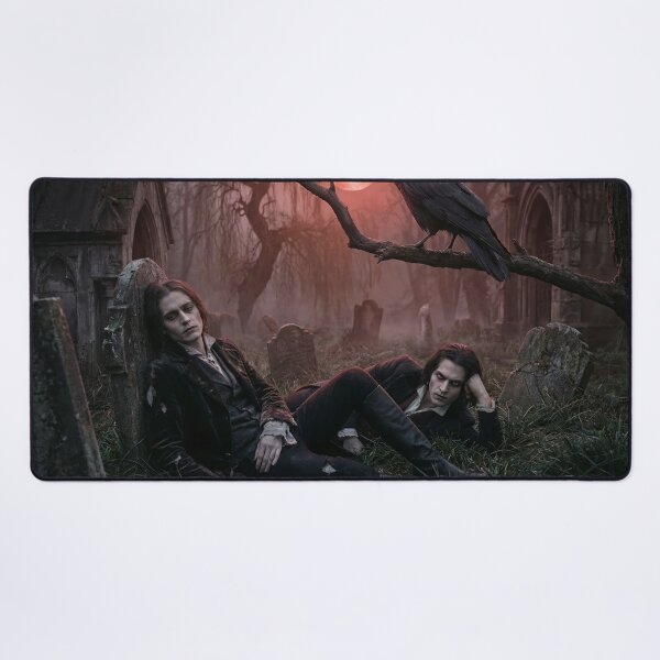 Item preview, Gothic Vampire Brothers - Dark Romantic Portrait with Raven designed and sold by TheRichGallery.