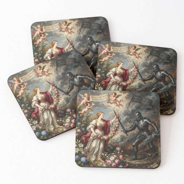 Item preview, Good vs Evil Allegory Love vs Hater Art designed and sold by MAGICKEY2024.