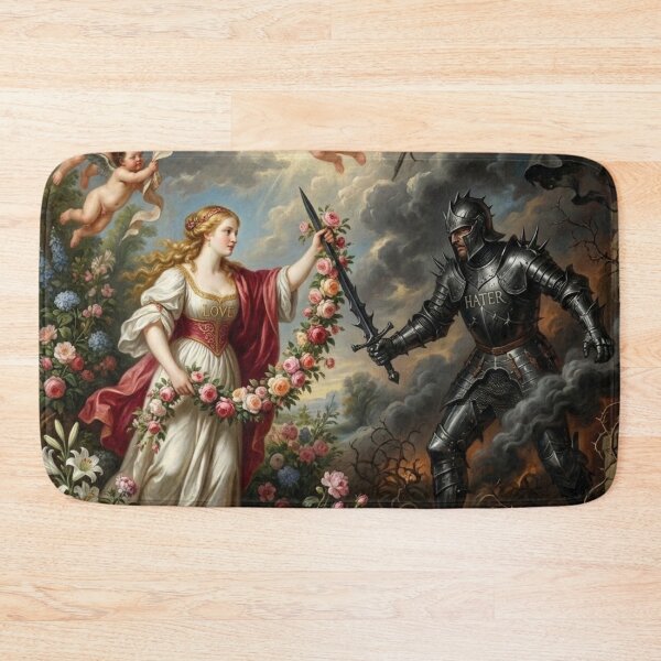 Item preview, Good vs Evil Allegory Love vs Hater Art designed and sold by MAGICKEY2024.
