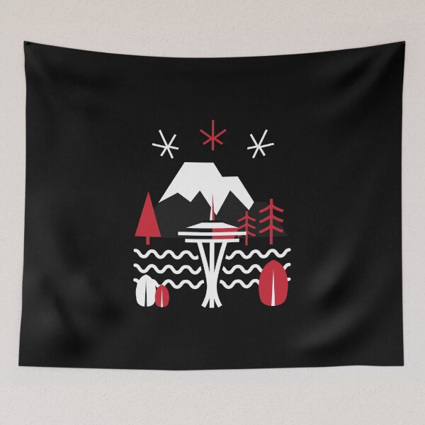 Item preview, Seattle Space Needle Modern Minimalist Art designed and sold by jeansauvage.