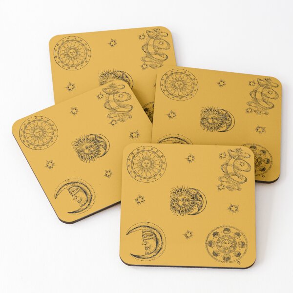 Item preview,  VIntage Celestial Sun and Moon Whimsical Witchy Stars Sheet designed and sold by Suspiria96.