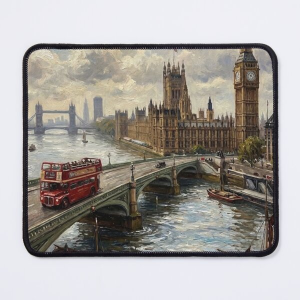 Item preview, Vintage London Big Ben Oil Painting Cityscape designed and sold by MAGICKEY2024.