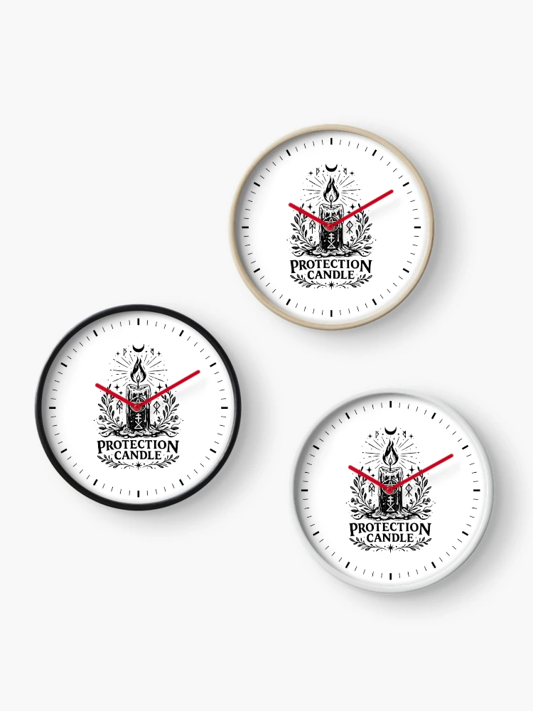 Thumbnail 3 of 4, Clock, Protection Candle – Gothic Occult Ritual designed and sold by SidTastic .
