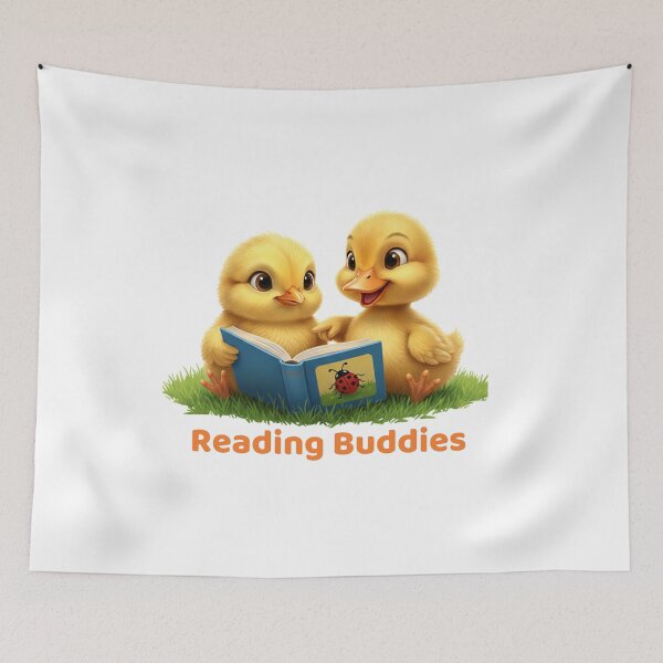 Item preview, Buddies Series: Reading Buddies. Cute Friends Reading a Book designed and sold by EnlightArt.