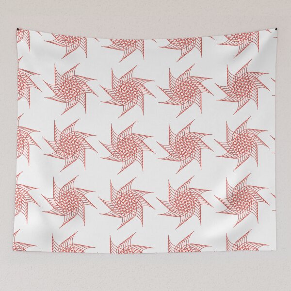 Item preview, Red Geometric Star Mandala Pattern designed and sold by imranatoz.