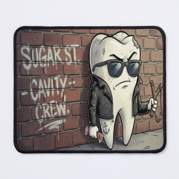 Item preview, Bad Tooth Crew - Edgy Rebel Biker Tooth Character designed and sold by DrToothStudio.