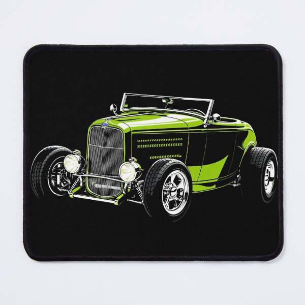Item preview, ’32 Ford Roadster Hot Rod – Classic Lime Green Street Rod Illustration designed and sold by Stinky Lincy's Apparel Company.