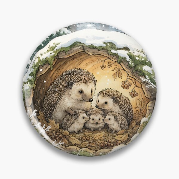 Item preview, Forest Critters Hedgehogs designed and sold by Glimmersmith.