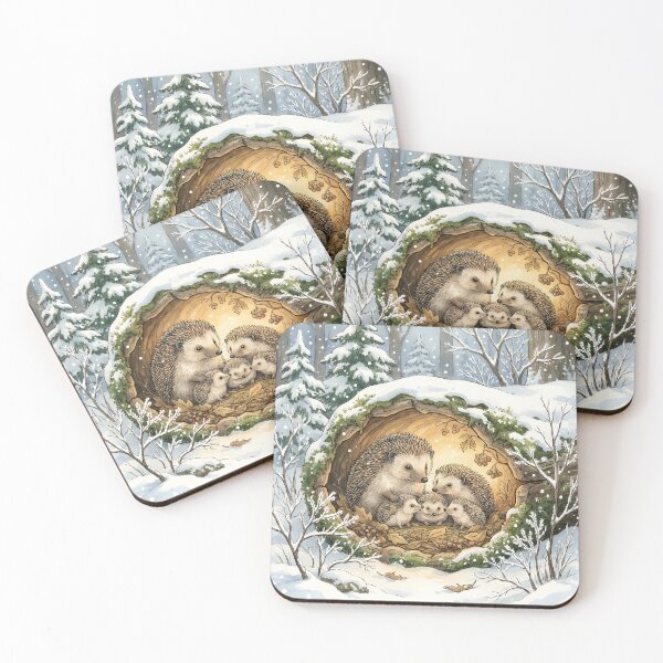 Item preview, Forest Critters Hedgehogs designed and sold by Glimmersmith.