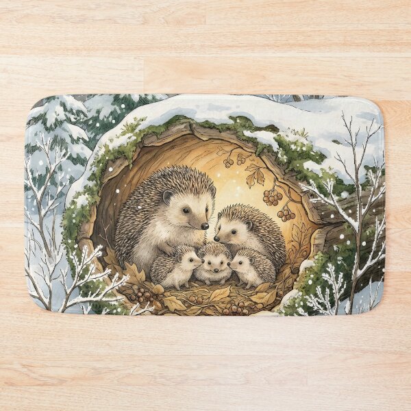 Item preview, Forest Critters Hedgehogs designed and sold by Glimmersmith.
