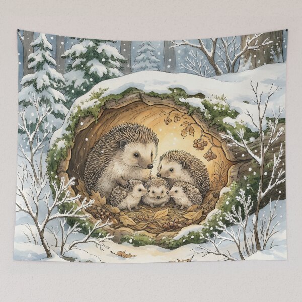 Item preview, Forest Critters Hedgehogs designed and sold by Glimmersmith.