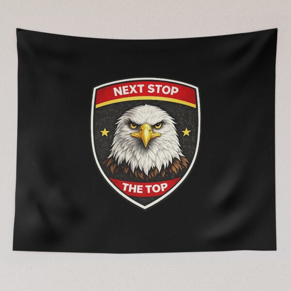 Item preview, Motivational Eagle Shield Design Next Stop The Top designed and sold by AmazingViews.