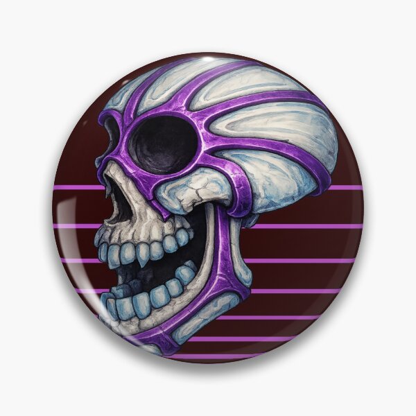 Item preview, Purple Masked Skull Maroon Stripe designed and sold by M-shot87.