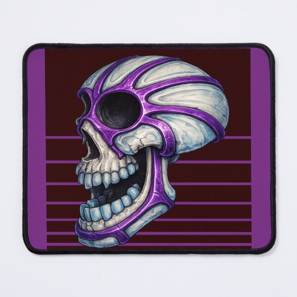 Item preview, Purple Masked Skull Maroon Stripe designed and sold by M-shot87.