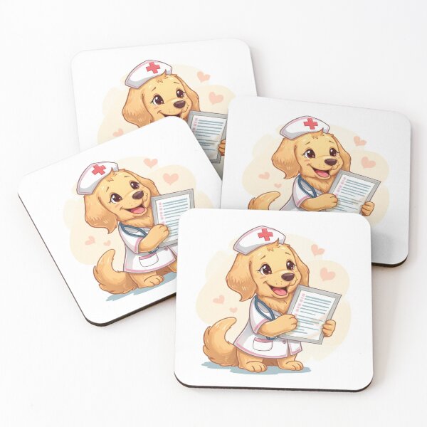Item preview, Cute Golden Retriever Nurse - Adorable Medical Dog Illustration - Perfect gift for Nurses & Dog Lovers designed and sold by Nature's Palette.