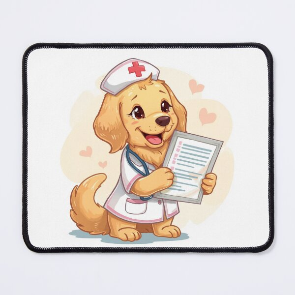 Item preview, Cute Golden Retriever Nurse - Adorable Medical Dog Illustration - Perfect gift for Nurses & Dog Lovers designed and sold by Nature's Palette.