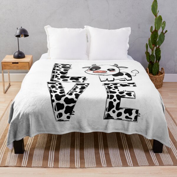 Item preview, Cute Cow Love Typography – Black and White Farm Animal Graphic Design designed and sold by ForcePrint.