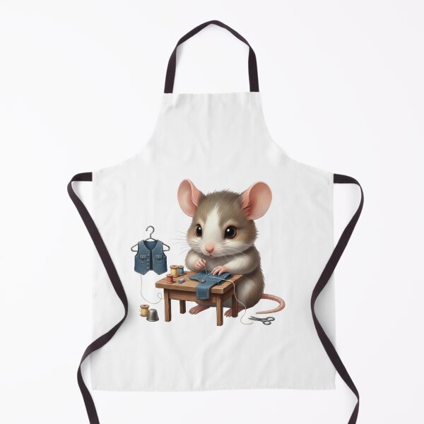 Item preview, Cute Mouse Making a Vest - Cute Mouse & Hobbies Series designed and sold by EnlightArt.