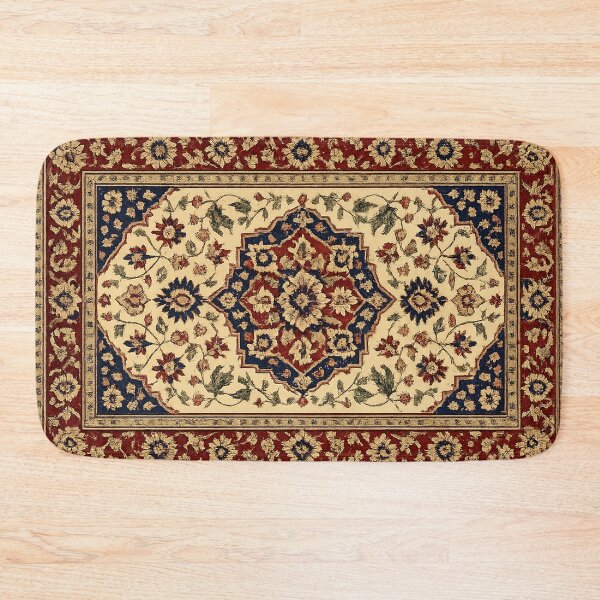 Item preview, Classic Vintage Oriental Rug Pattern Red and Navy Floral Design designed and sold by ELmestka.