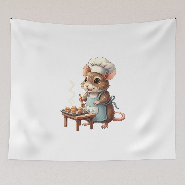 Item preview, Cute Mouse Baking Muffins - Cute Mouse & Hobbies Series designed and sold by EnlightArt.