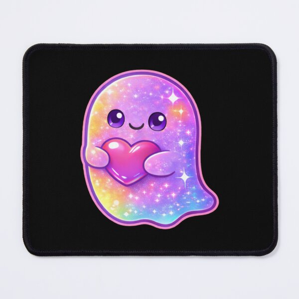 Item preview, Kawaii Glitter Ghost with Heart designed and sold by Questionable Taste.