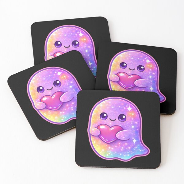 Item preview, Kawaii Glitter Ghost with Heart designed and sold by Questionable Taste.