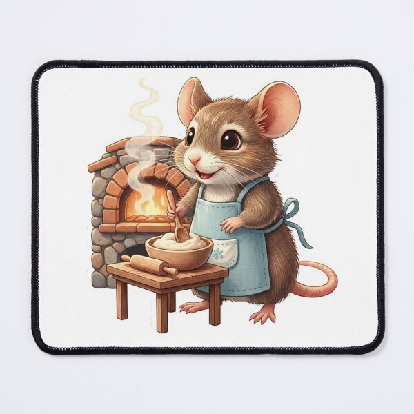 Item preview, Cute Mouse Baking Bread - Cute Mouse & Hobbies Series designed and sold by EnlightArt.