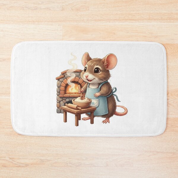 Item preview, Cute Mouse Baking Bread - Cute Mouse & Hobbies Series designed and sold by EnlightArt.