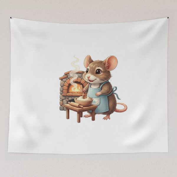 Item preview, Cute Mouse Baking Bread - Cute Mouse & Hobbies Series designed and sold by EnlightArt.