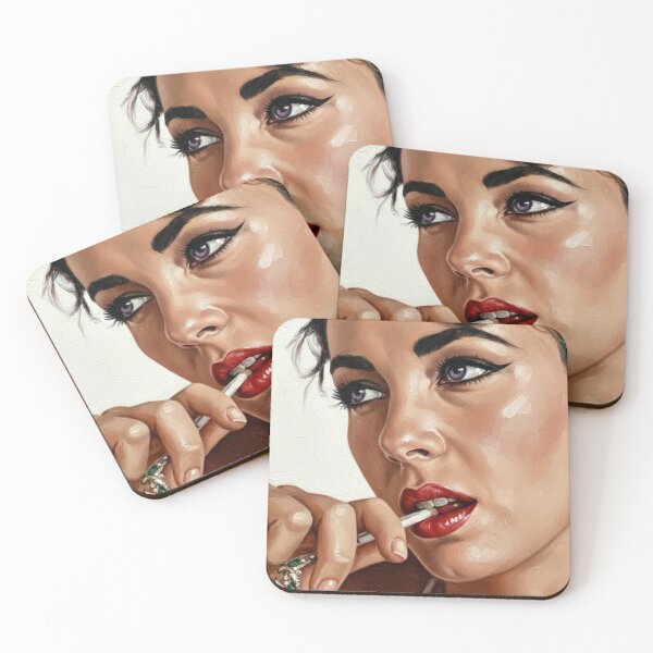 Item preview, The Siren’s Glance: Elizabeth Taylor Emerald & Crimson Art designed and sold by Art's Diner.