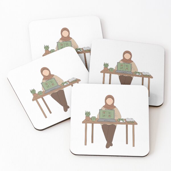 Item preview, Hijabi Girl Gaming Lifestyle – Laptop, Notebook & Controller Vector designed and sold by yadine.