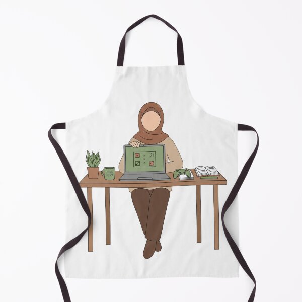 Item preview, Hijabi Girl Gaming Lifestyle – Laptop, Notebook & Controller Vector designed and sold by yadine.