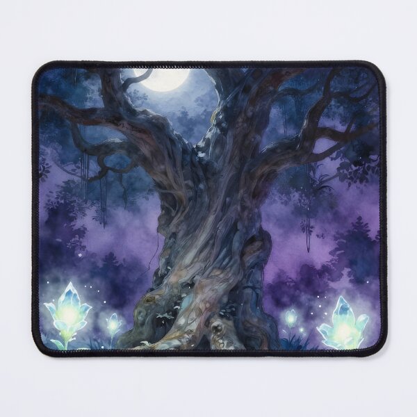 Item preview, Twilight Sentinel – Ancient Purple Tree with Crystal Florals designed and sold by EmeraldeaArt.