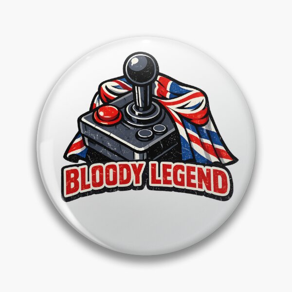 Item preview, Bloody Legend Retro Joystick British Gaming Tee, Union Jack 80s Arcade Design, Funny UK designed and sold by OscarArtistry.