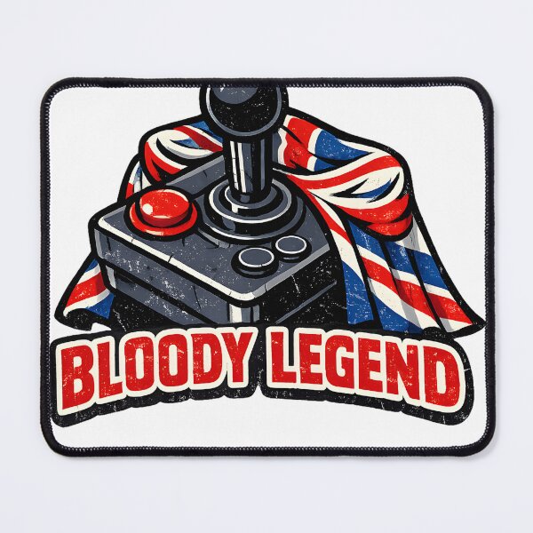 Item preview, Bloody Legend Retro Joystick British Gaming Tee, Union Jack 80s Arcade Design, Funny UK designed and sold by OscarArtistry.