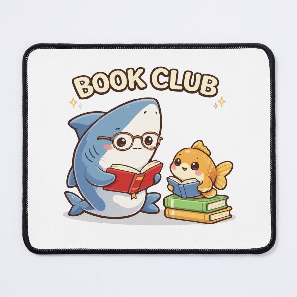 Item preview, Cute Shark & Goldfish Book Club designed and sold by prissipix.