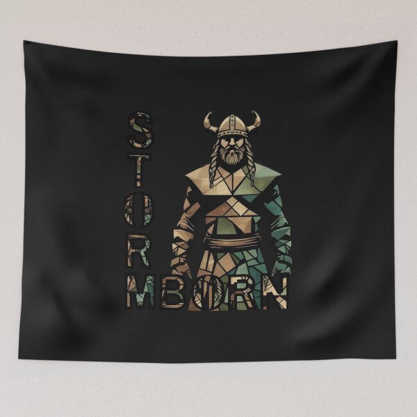 Item preview, Stormborn Viking Warrior - Stained Glass Norse Art designed and sold by SlavicKemp.
