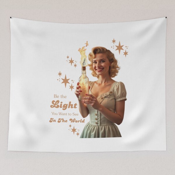 Item preview, Be the Light – Retro Feminist Protest Art designed and sold by amandaline.